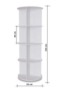 360 derece Dönen Dolap Teşhir Standı, Kitaplık, Ayakkabılık, Çantalık Çok Amaçlı Raf