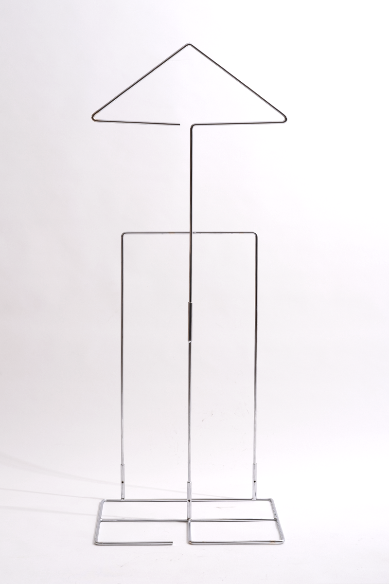 Double Mute Butler Metal Portable Clothes Hanger