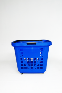 Tekerlekli Market Sepeti (Tekerlekli Alışveriş Sepeti) 80 L Mavi