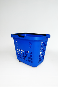 Tekerlekli Market Sepeti (Tekerlekli Alışveriş Sepeti) 80 L Mavi