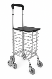 Portable Folding Shopping Cart Six Wheels Metal 30 Kg