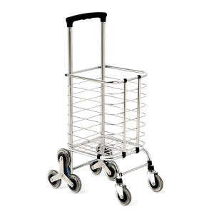 Taşınabilir Katlanabilir Alışveriş Pazar Arabası Altı Tekerlekli Metalik 30 Kg