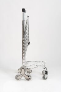 Taşınabilir Katlanabilir Alışveriş Pazar Arabası Altı Tekerlekli Metalik 30 Kg