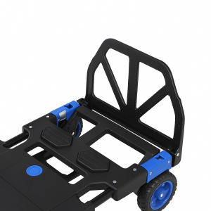 Adjustable Foldable Cargo Box Transport Trolley with Four Wheels 150 Kg