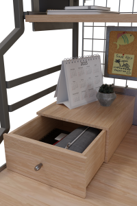 Özel Tasarım İki Raflı Ofis Bilgisayar Çalışma Masası