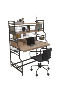 Special Design Two Shelves Office Computer Desk Mirror