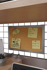 Özel Tasarım İki Raflı Ofis Bilgisayar Çalışma Masası Mantar Pano