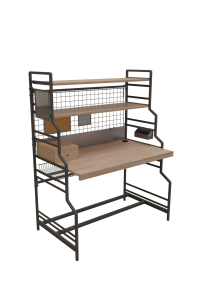 Özel Tasarım İki Raflı Ofis Bilgisayar Çalışma Masası Mantar Pano