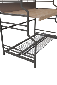 Özel Tasarım İki Raflı Ofis Bilgisayar Çalışma Masası Metal Rafı