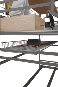 Özel Tasarım İki Raflı Ofis Bilgisayar Çalışma Masası Metal Rafı