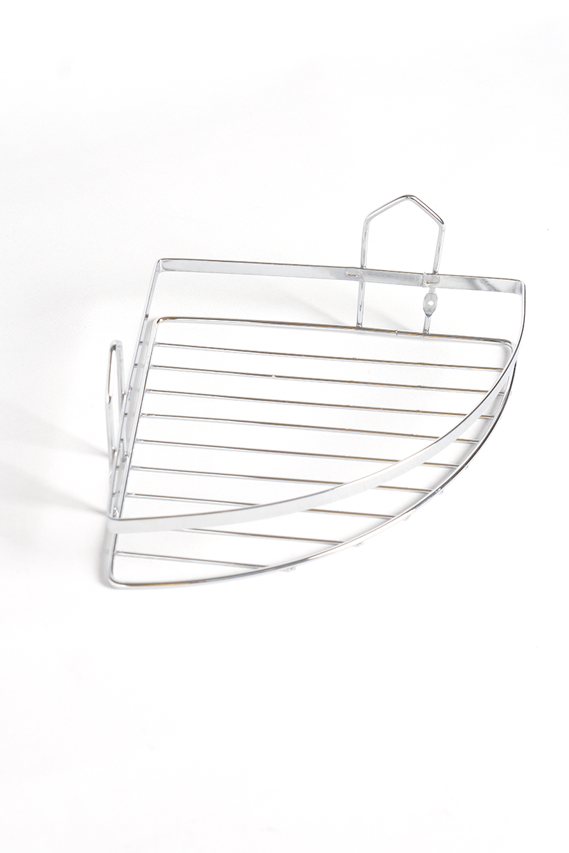 Tekli Oval Köşe Banyo Rafı Şampuanlık