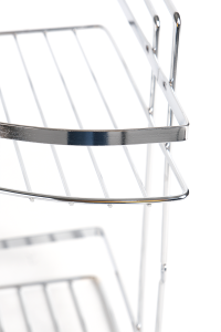 2 Tier Oval Corner Bathroom Shelf Shampoo Holder