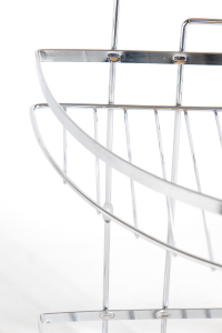 2 Tier Oval Corner Bathroom Shelf Shampoo Holder