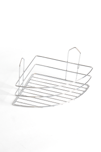 Corner Wire Bathroom Shelf Single Tier