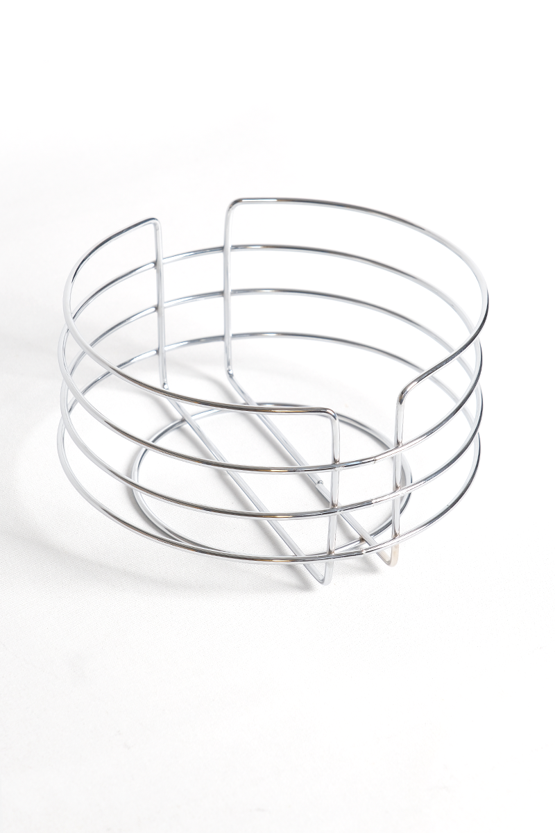 Round Bread Bowl and Presentation Basket Chrome