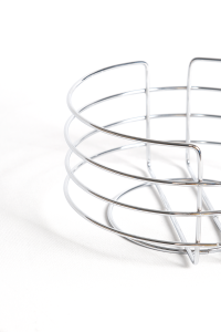 Round Bread Bowl and Presentation Basket Chrome