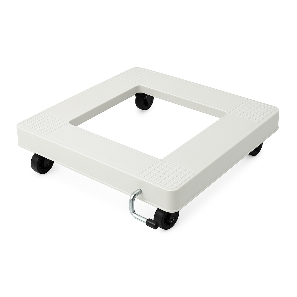 Tekerlekli Beyaz Eşya Altlığı Beyaz Renk