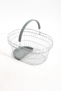 Gri Saplı Oval Tel Market El Sepeti 22 L