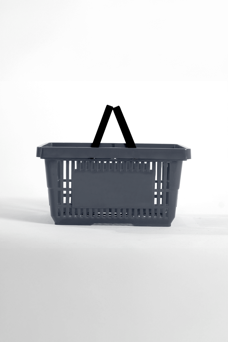Plastic Market Hand Basket 22 L Smoked