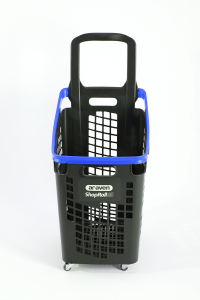 Wheeled Market Basket (Wheeled Shopping Basket) 65 L Blue