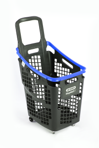 Wheeled Market Basket (Wheeled Shopping Basket) 65 L Blue