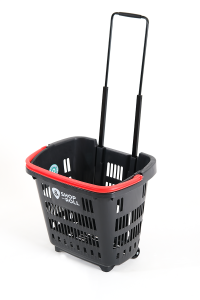 Tekerlekli Market Sepeti (Tekerlekli Alışveriş Sepeti) 34 L Kırmızı