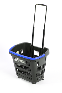 Tekerlekli Market Sepeti (Tekerlekli Alışveriş Sepeti)  34 L Mavi