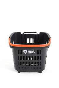 Wheeled Market Basket (Wheeled Shopping Basket) 34 L Orange